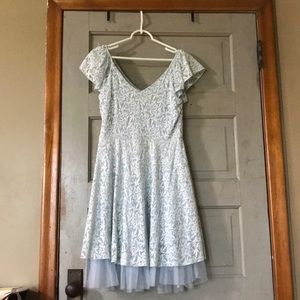 Blue lace dress